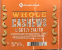 whole CASHEWS LIGHTLY SALTED
