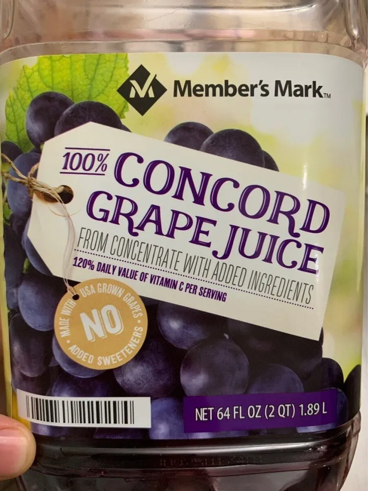 100% concord grape juice