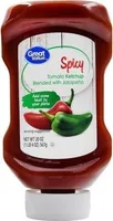 Great Value Spicy Tomato Ketchup Blenmded With Jalapeno, 20 Oz