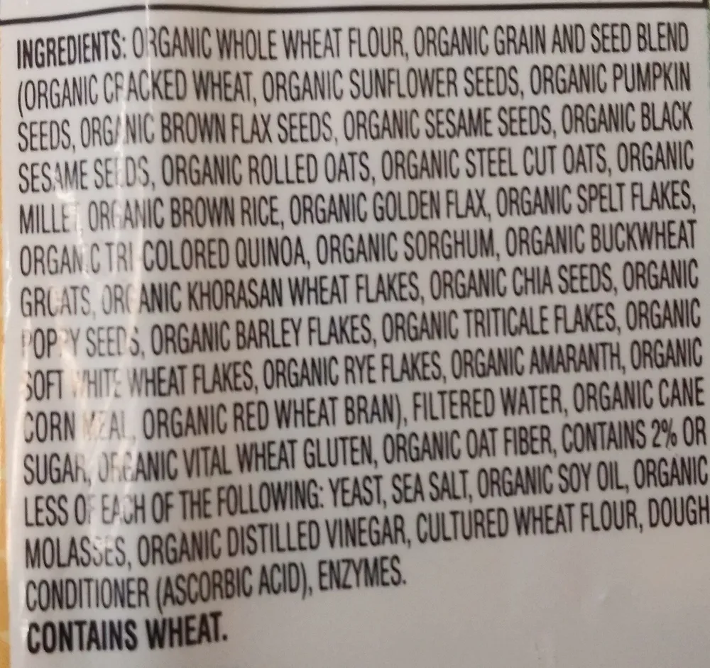 Organic thin-sliced bread multi-grain & seeds