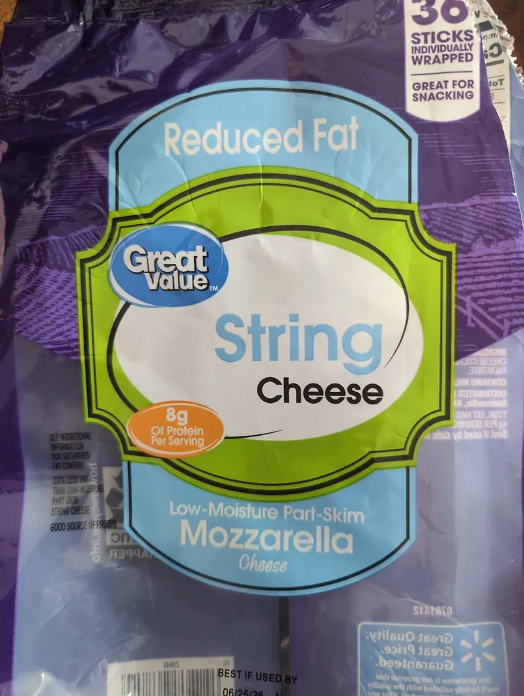 String Cheese Low-Moisture Part-Skim Mozzarella Cheese