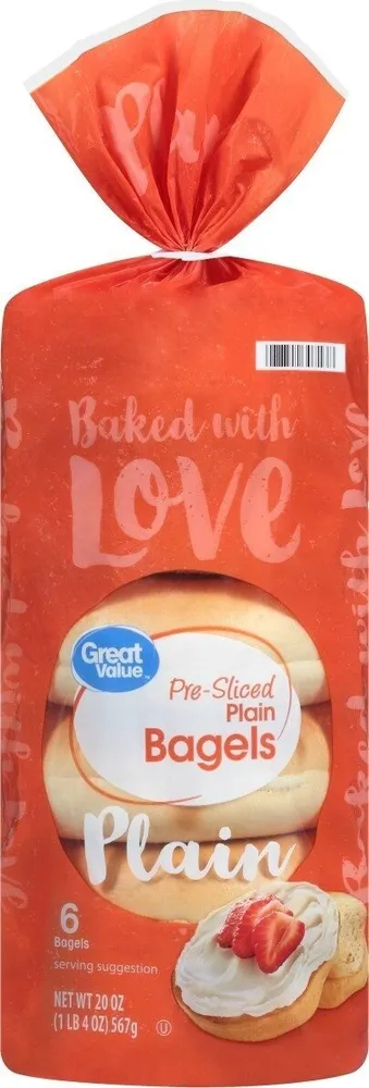 Pre-Sliced Plain Bagels