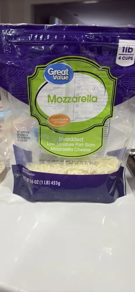 Shredded Low-Moisture Part-Skim Mozzarella Cheese