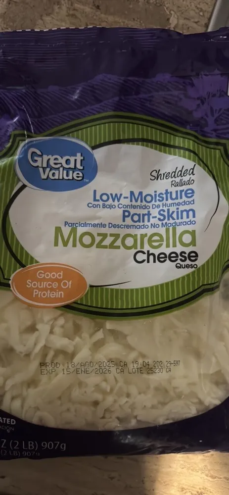 Mozzarella Shredded Low-Moisture Part-skim Mozzarella Cheese