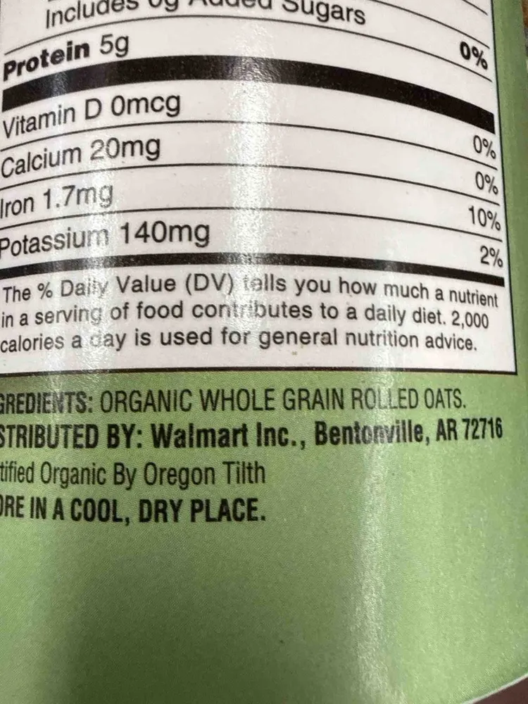 Organic Whole Grain Rolled Oats