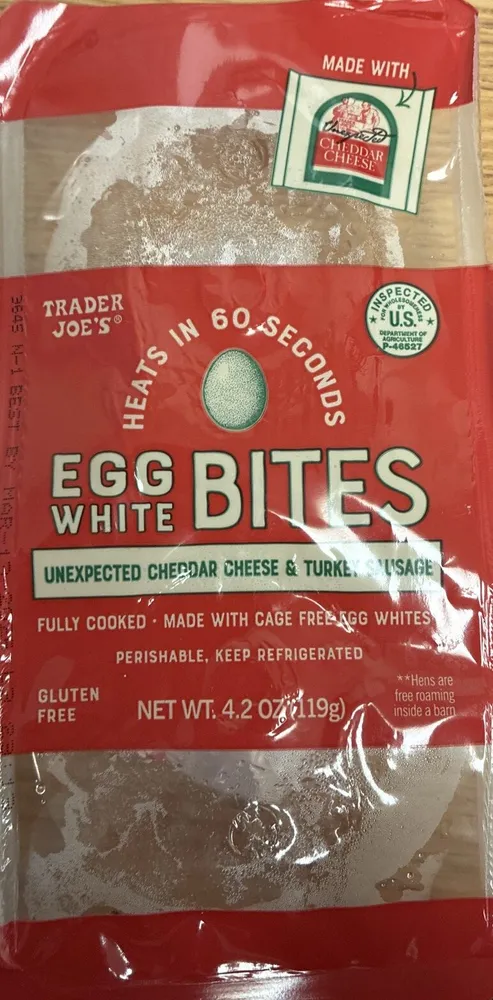 Egg White Bites Unexpected Cheddar Cheese & Turkey Sausage