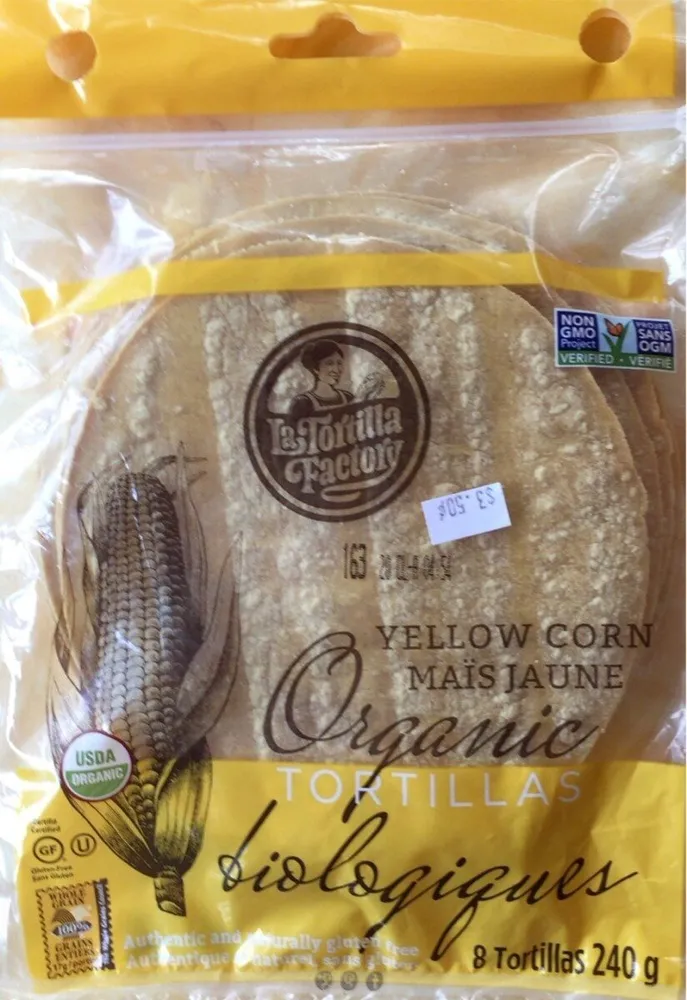 Organic Yellow Corn Tortillas