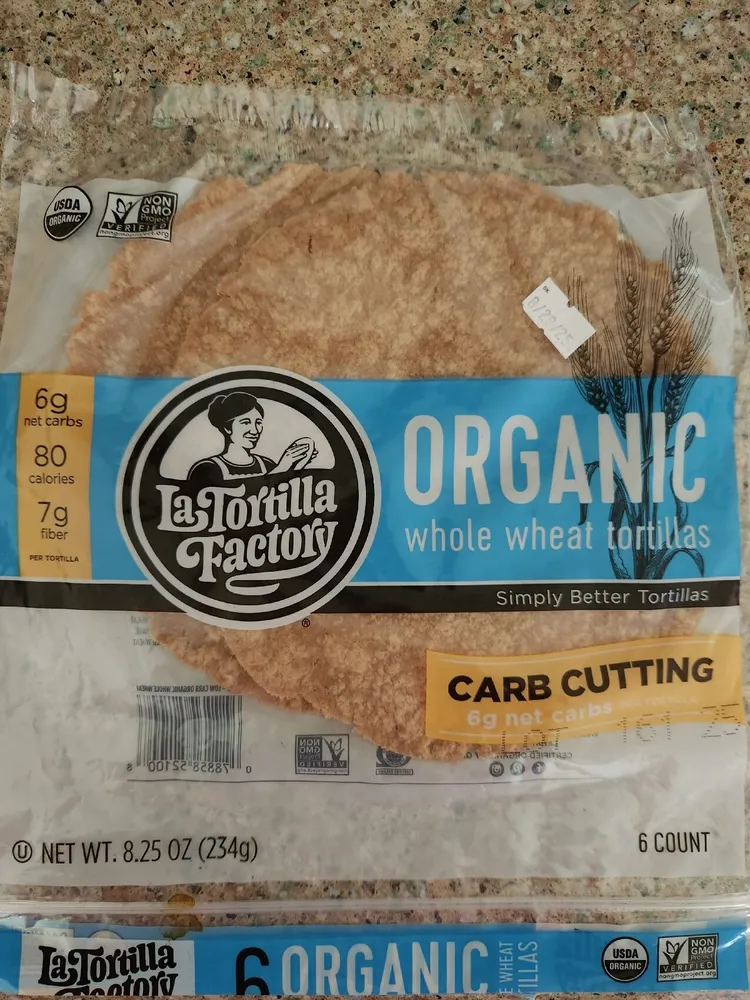 Organic whole wheat tortilla
