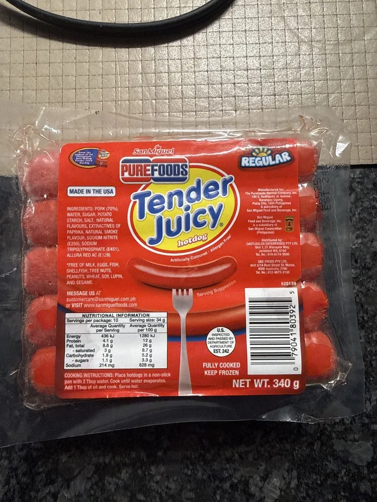 Tender Juicy Hotdog