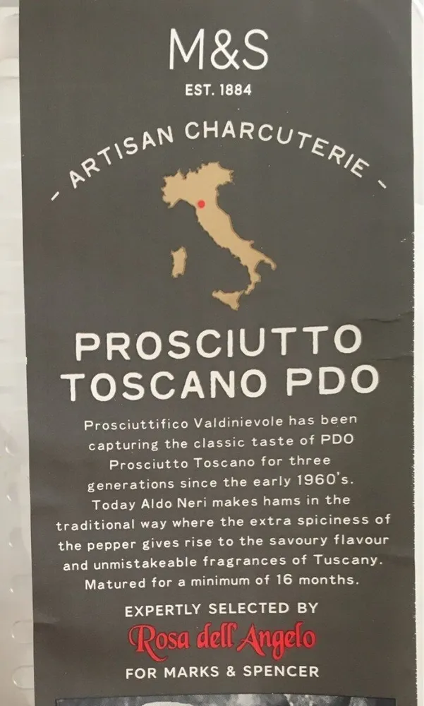 Prosciutto Toscano PDO