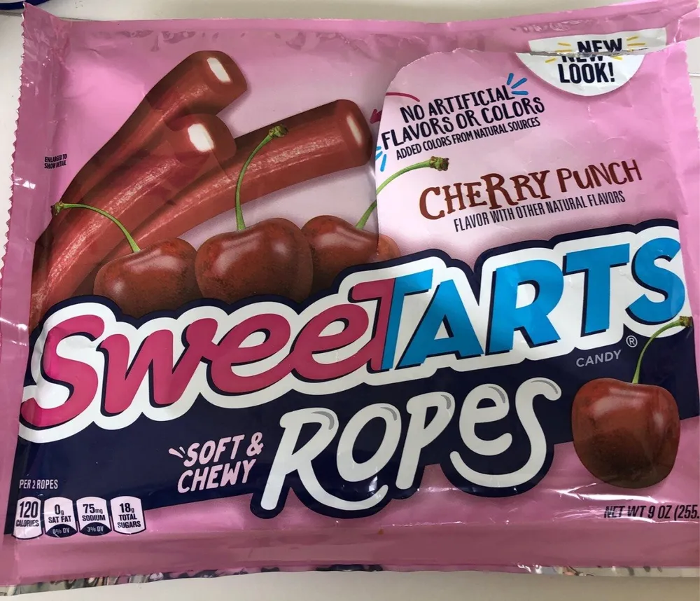 Cherry punch soft & chewy ropes candy, cherry punch