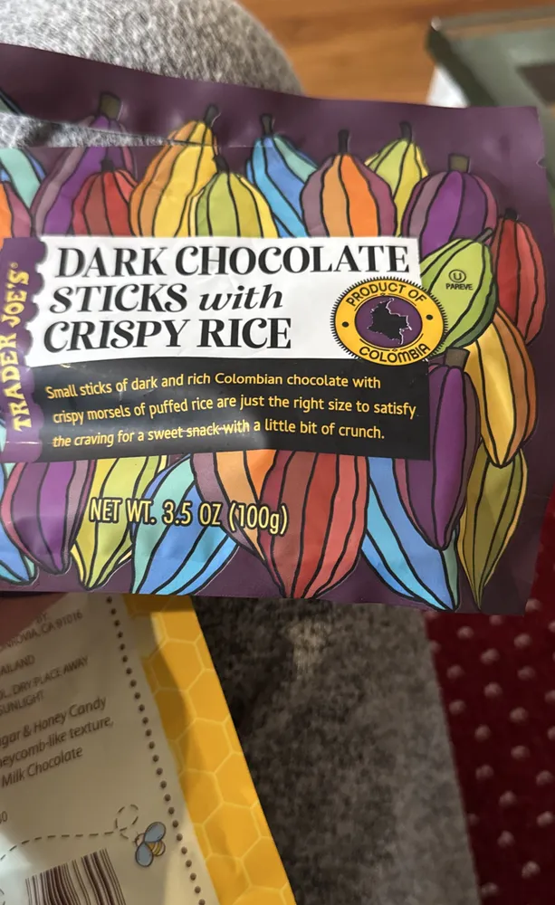 DARK CHOCOLATE STICKS with CRISPY RICE