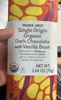 Single Origin Organic Dark Chocolate with Vanilla Bean