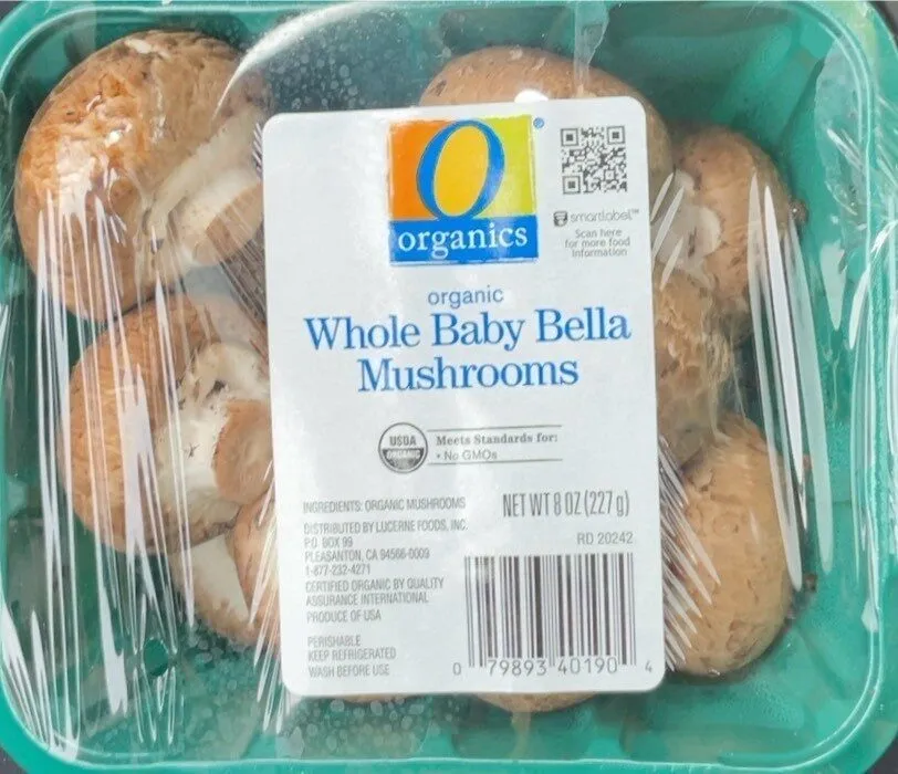 Organic Whole baby bella mushrooms