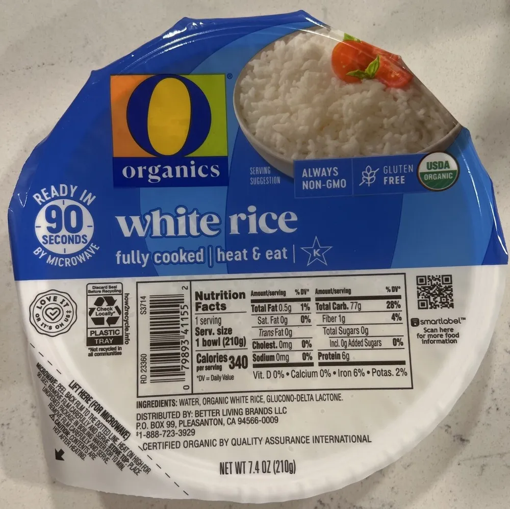 Portable white rice