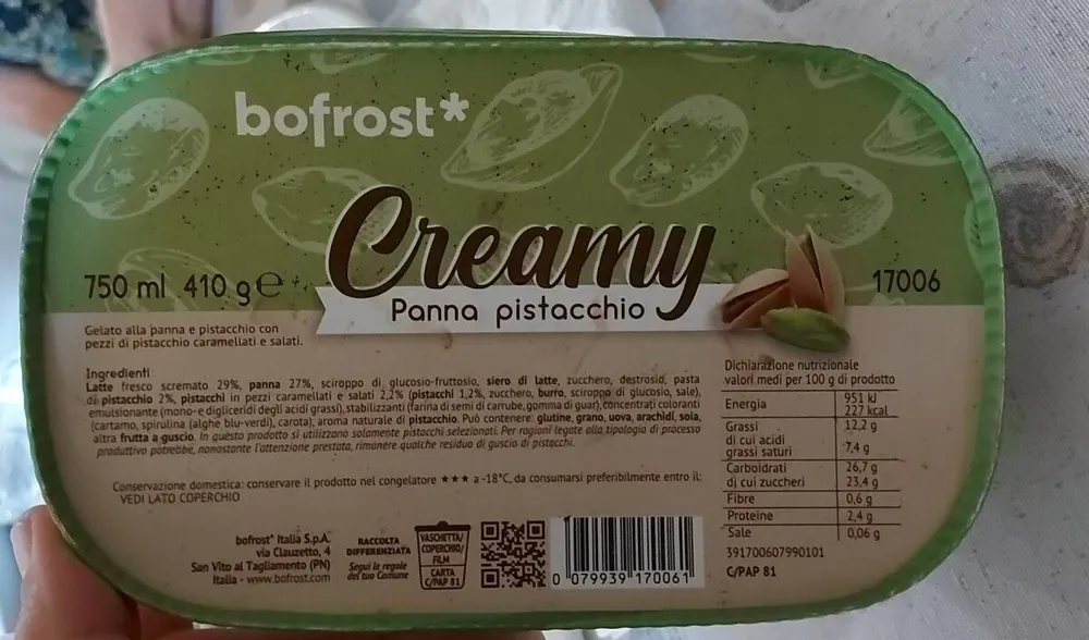 Cream panna pistacchio