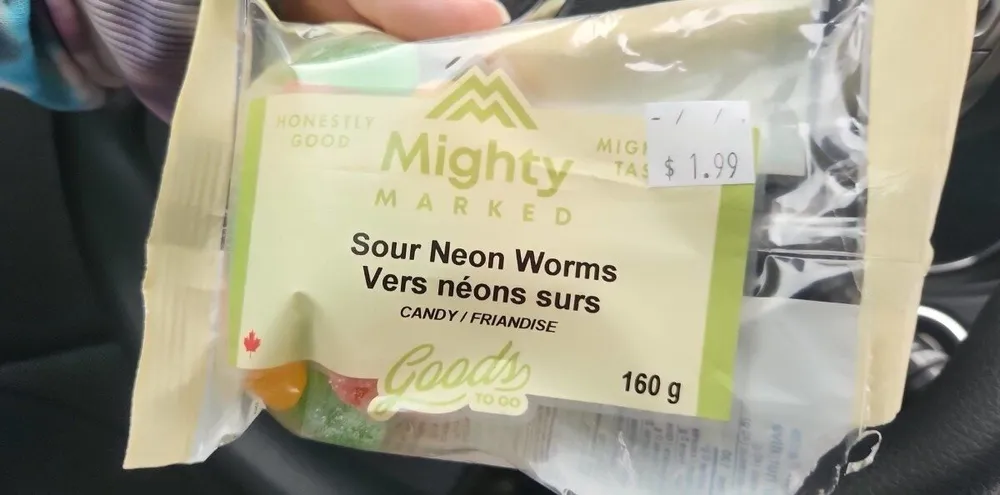 Sour neon worms