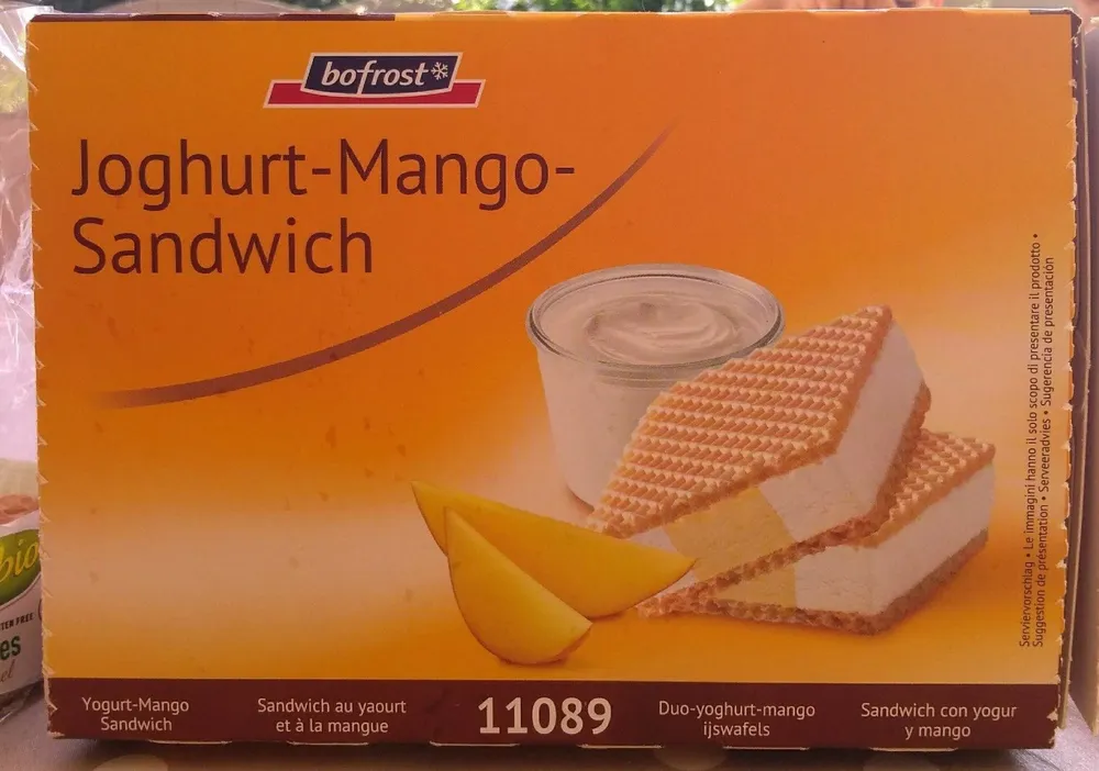 Joghurt mango sandwich