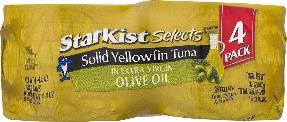Solid Yellowfin Tuna in Extra Virgin Olive Oil