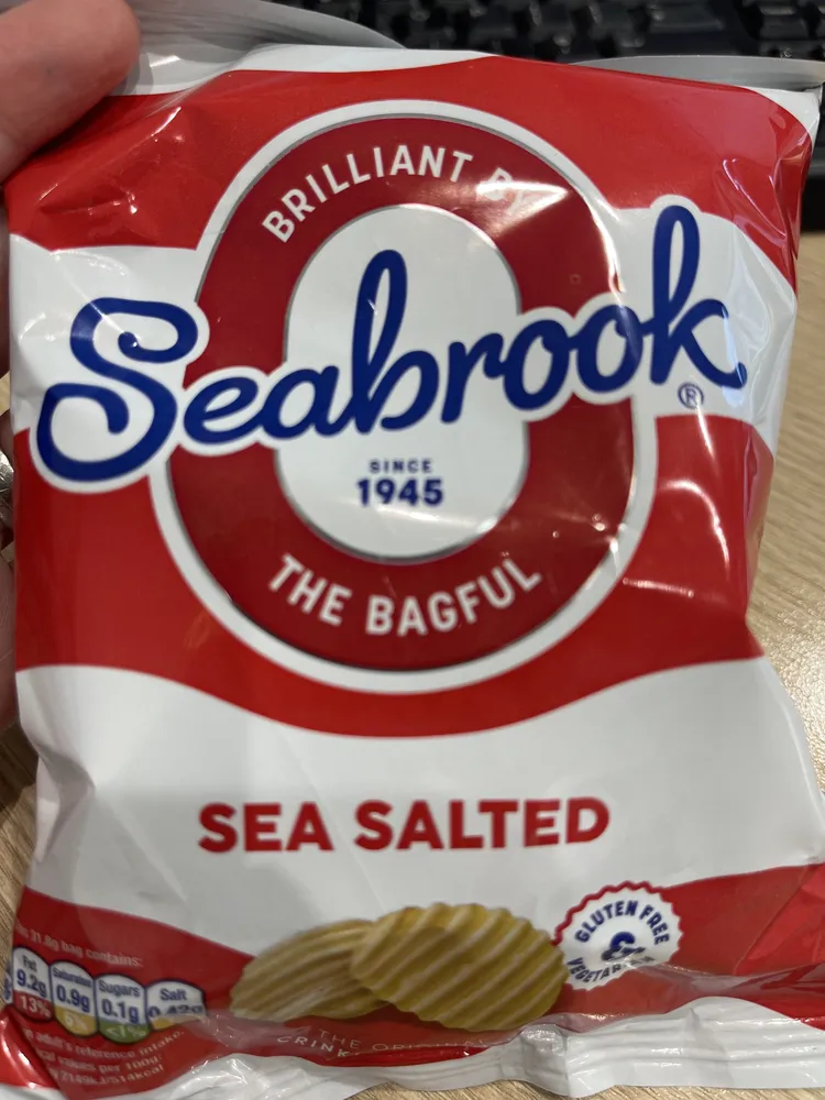 Seabrook sea salted crisps