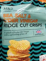Ridge cut crisps - Sea salt & cider vinegar