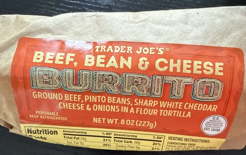 Beef, Bean & Cheese Burrito