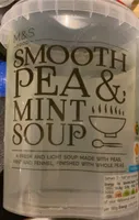 Smooth pea and mint soup