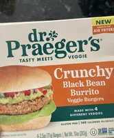 Crunchy black bean burrito