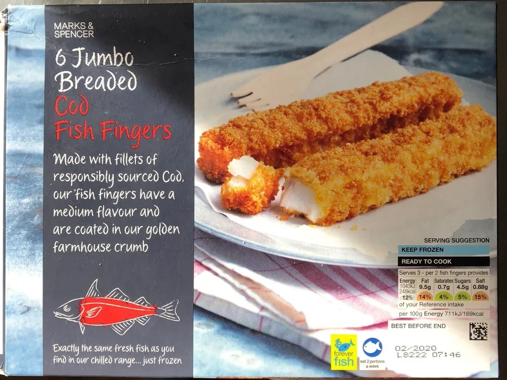 6 Jumbo Fish Fingers