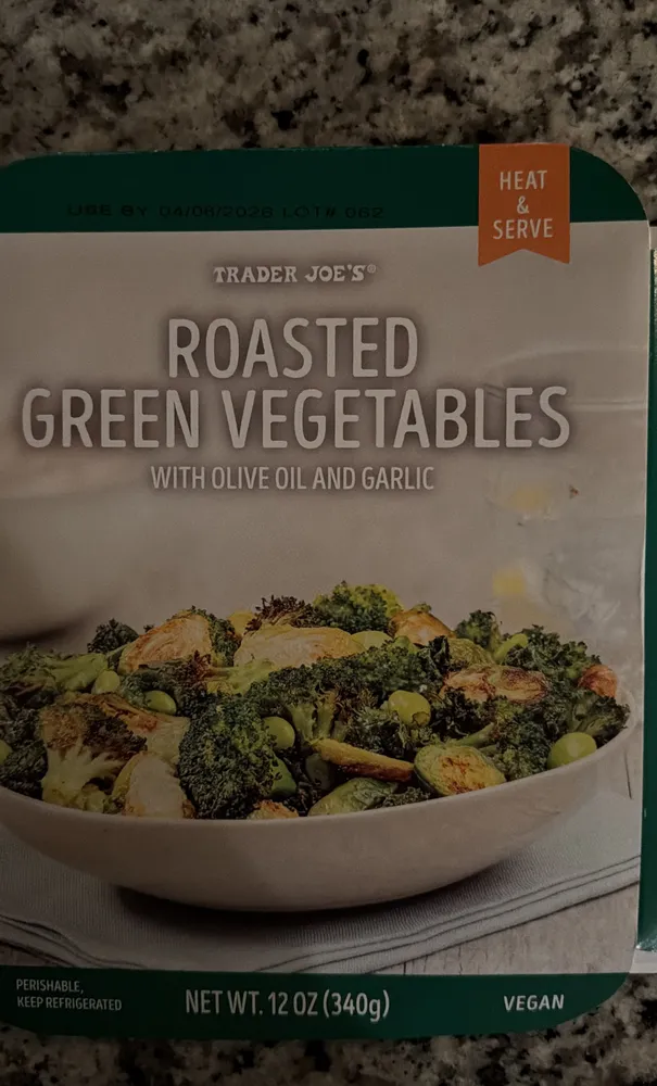 Roasted Green Vegetables with Olive Oil and Garlic