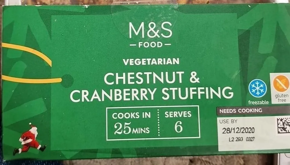 Vegetarian chestnut & cranberry stuffing