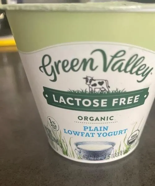 Green valley organics, grade a low fat yogurt, plain