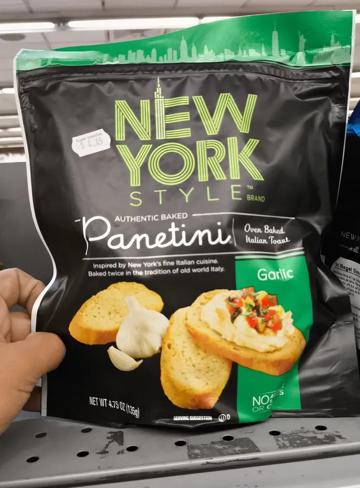 Garlic authentic baked panetini, garlic