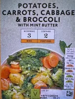 POTATOES, CARROTS, CABBAGE & BROCCOLI WITH MINT BUTTER