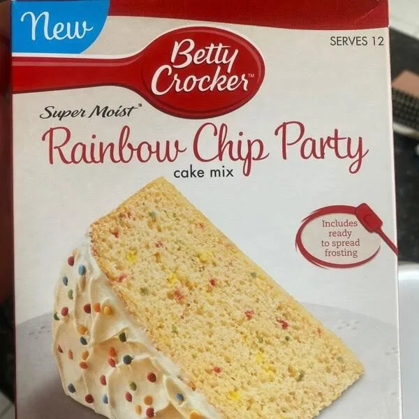 Rainbow chip cake