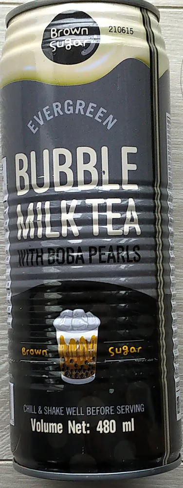 Bubble milk tea with boba pearls