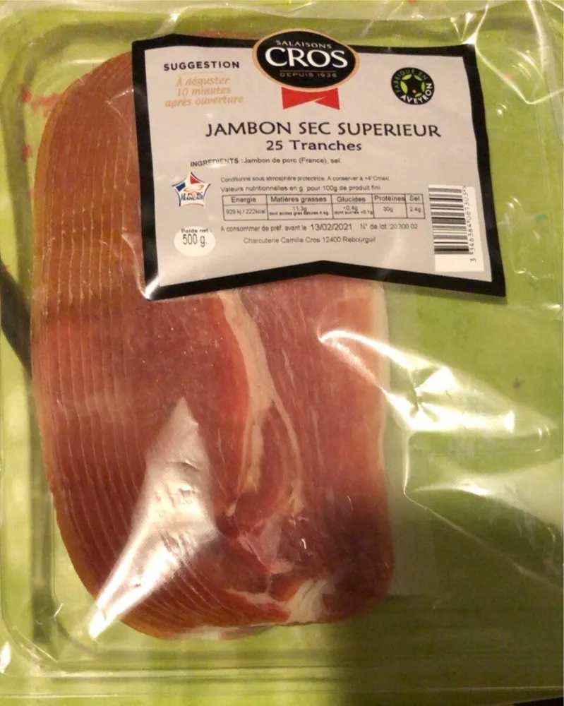 Jambon sec supérieur