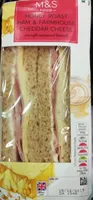Honey roast ham and farmhouse cheddar cheese on soft oatmeal bread