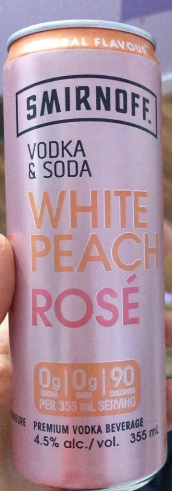 smirnoff white peach vodka & soda
