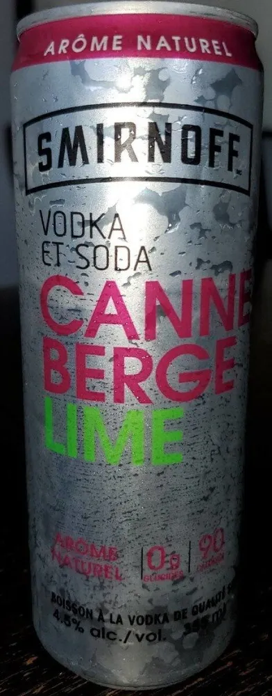 Smirnoff canneberge lime 0 sucre