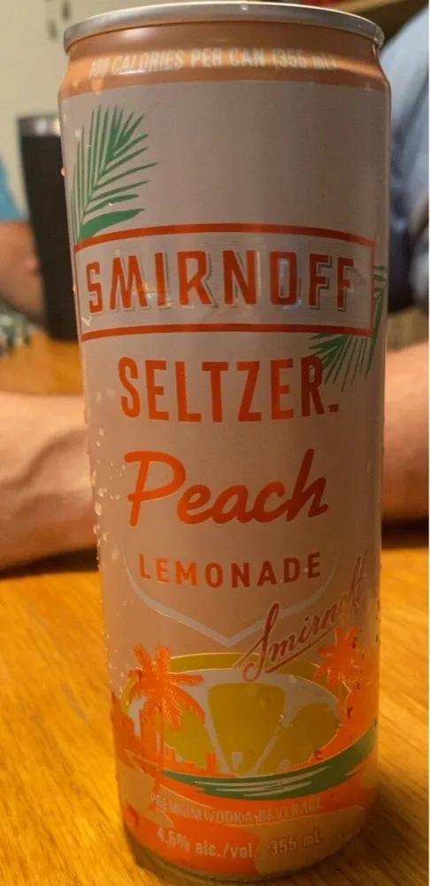 Smirnoff peach seltzer
