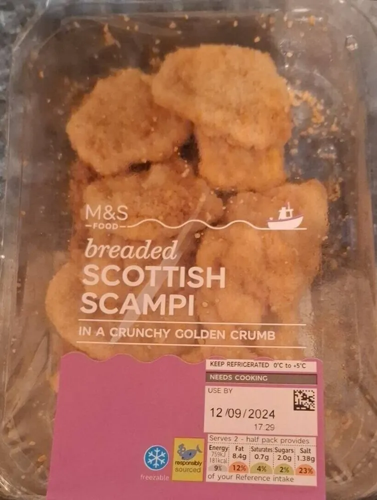 M&S Breaded Scottish Scampi