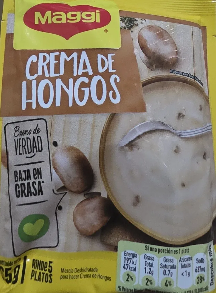 Crema de hongos