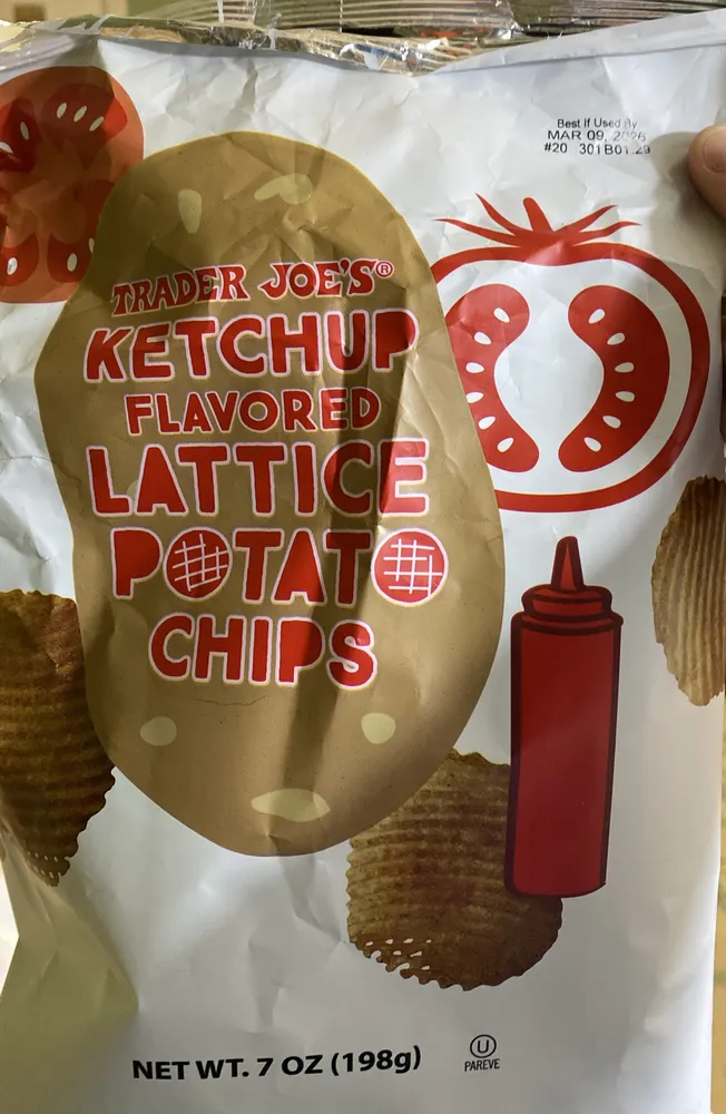 Ketchup Flavored Lattice Potato Chips