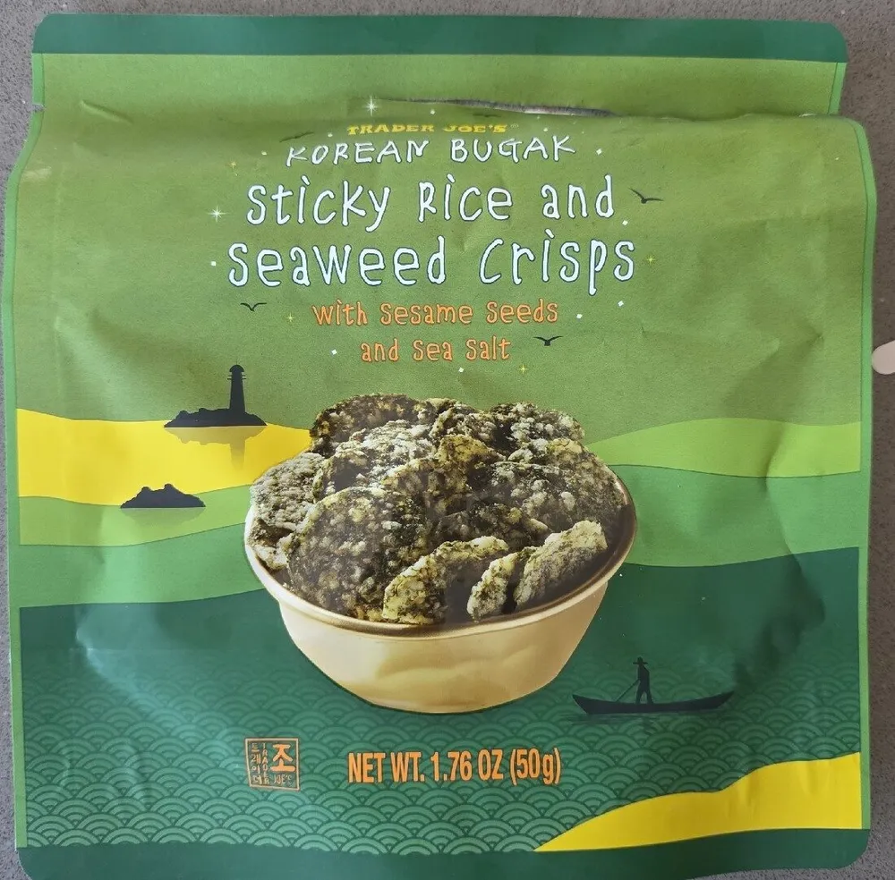 Korean Bugak Sticky Rice and Seaweed Crisps