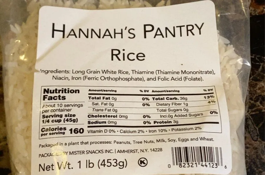 Hannah’s pantry rice