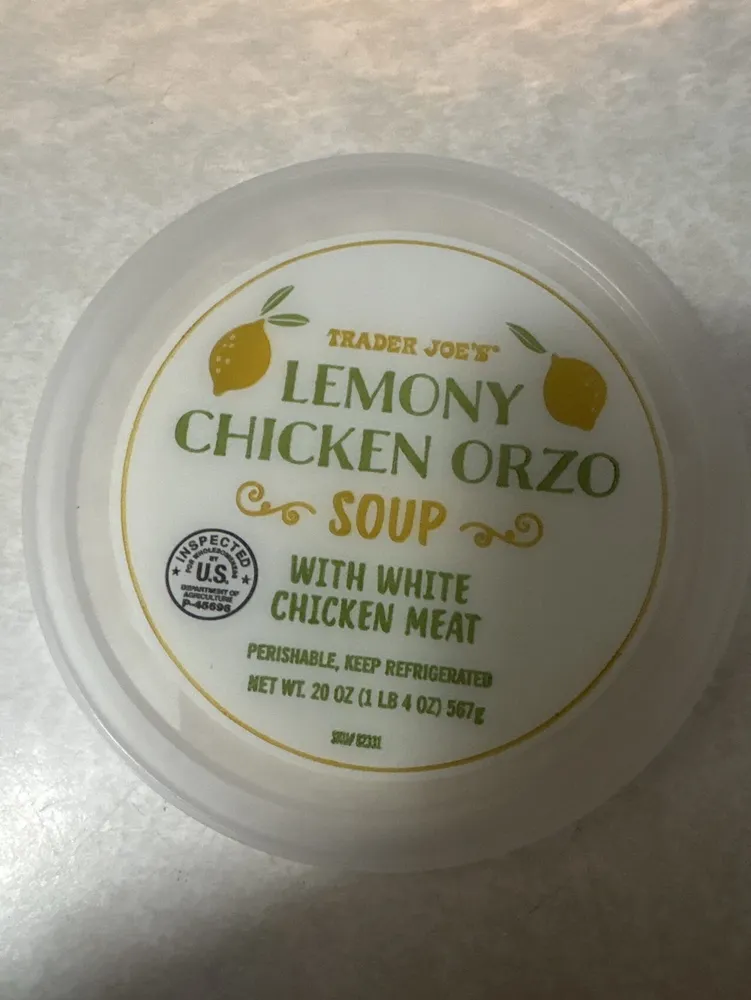 Lemony Chicken Orzo Soup with White Chicken Meat