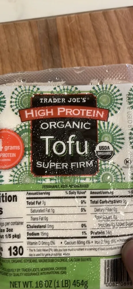 High protein organic tofu