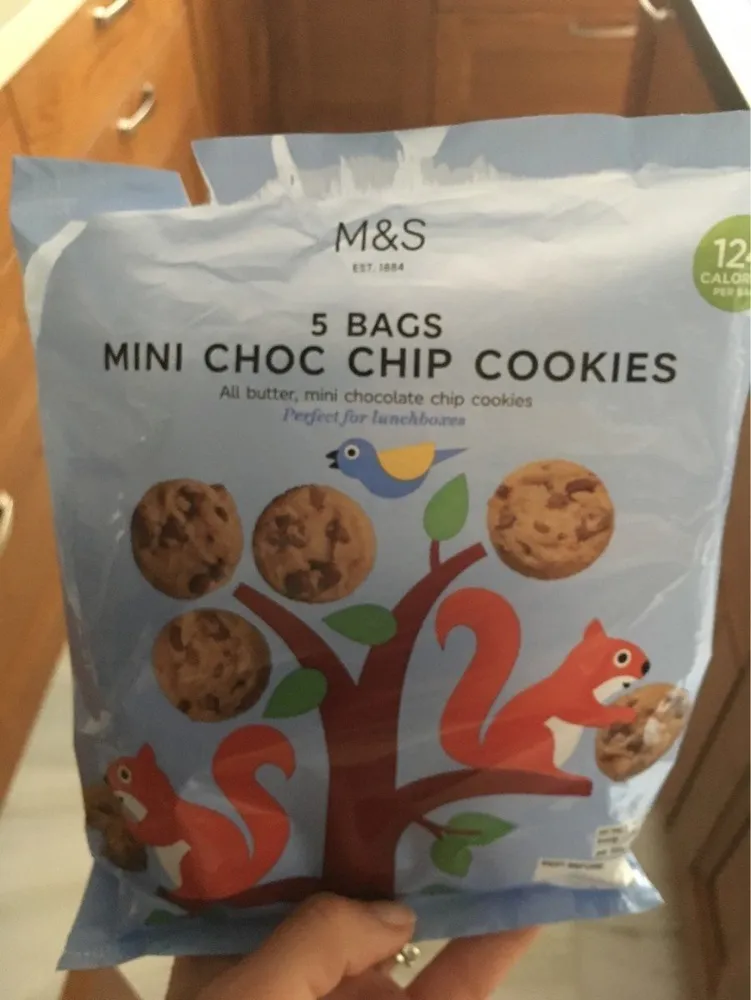 Mini choc chip cookies