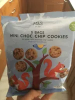 Mini choc chip cookies